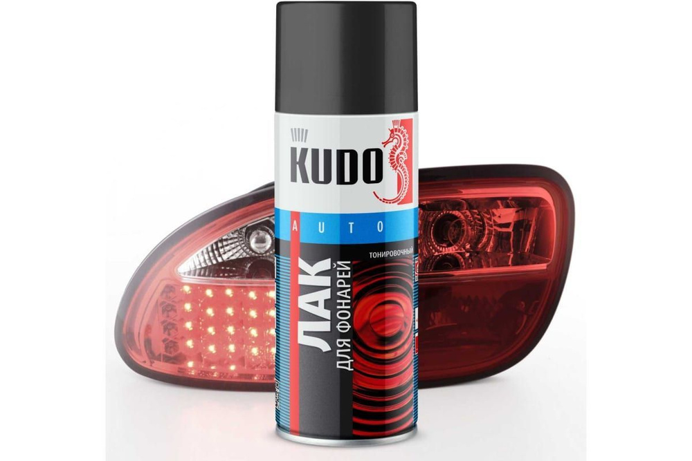 KUDO-9021 Лак для тонировки фар черный 520мл