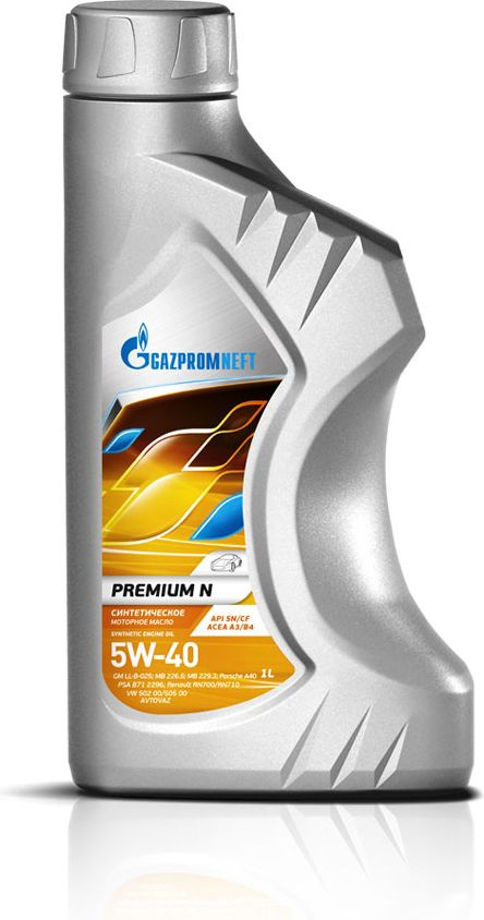 Gazpromneft Premium N 5w40 1л синтетическое масло моторное
