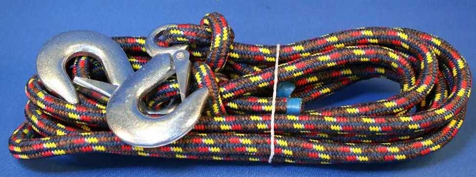 Трос-веревка 3тонны 5метров с крюками