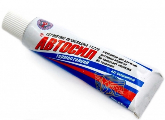 Автогерметик прокладки 60гр(Казань)СИЛИКОН серый