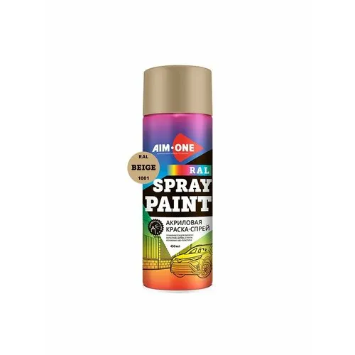 AIM-ONE краска бежевая 450мл RAL-1001