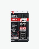 KR-145-2 Герметик многофункциональный  высокотемпературный, тюба,черный нейтральный 85г RTV SILICONE