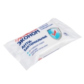 Салфетка Эконом влажные антибактериальные 15шт в уп.